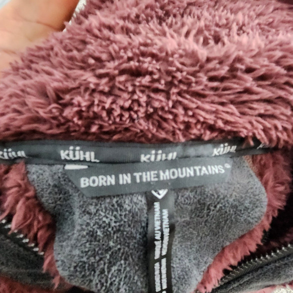 Kuhl Women's Flight Jacket Italian Fleece Hooded Pockets Thumb Loops Size M - Picture 13 of 16